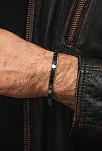 Erkek Kadın Doğal Taş Bileklik - Siyah Hematit Doğal Taşlı Makrome Model 2 Unisex Bileklik
