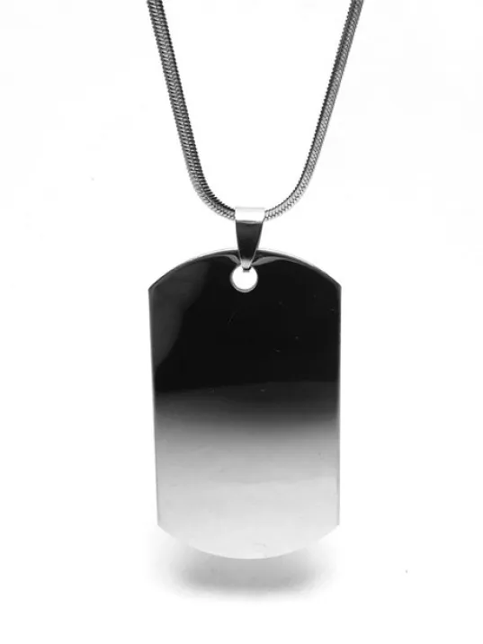 Asker Künyesi Çelik Erkek Kolye Snake Zincirli