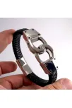 Ottoman Kelepçe Model Deri Çelik Erkek Bileklik Ottoman Kelepçe Model Deri Çelik Erkek Bileklik