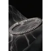 Erkek Gümüş Bileklik - İnce Yassı Snake Parlak Model Erkek Künye