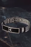 Erkek Çelik Bileklik - Üç Hilal Model Çelik Erkek Bileklik