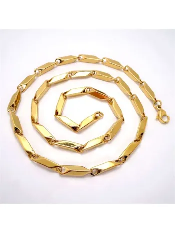 Snapy Altın Kaplama Erkek Çelik Kolye Zincir