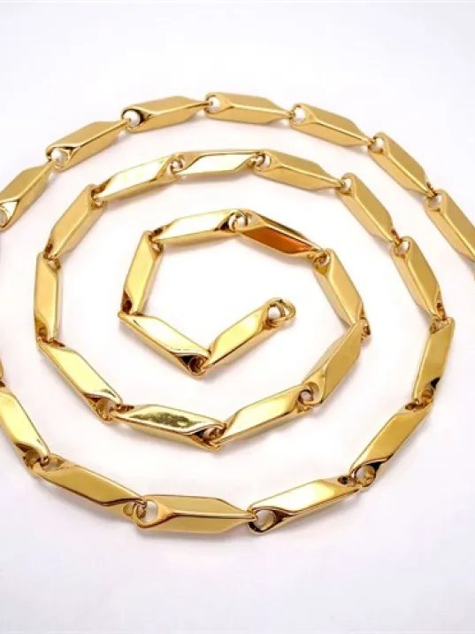 Snapy Altın Kaplama Erkek Çelik Kolye Zincir