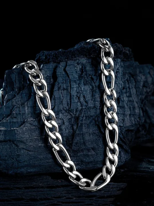 Erkek Çelik Kolye - 7.5 mm Figaro Zincir Model Erkek Kolye