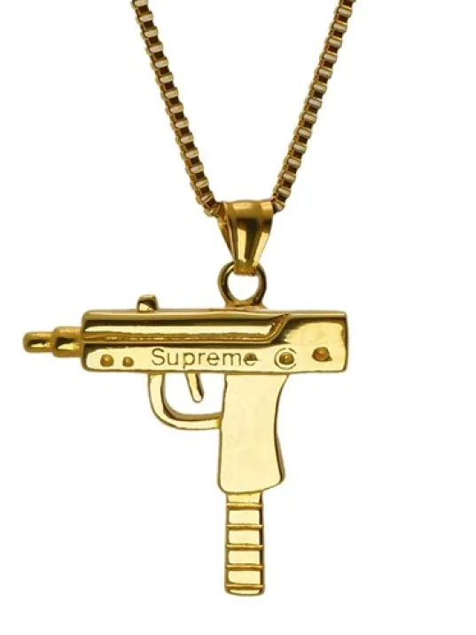 Ottoman Altın Rengi Çelik Uzi Erkek Kolye Zincir Ottoman Altın Rengi Çelik Uzi Erkek Kolye Zincir