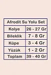 Kadın Gümüş Set - Afrodit  Gümüş Su Yolu Set - Kolye, Bileklik, Küpe, Yüzük