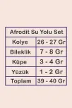 Kadın Gümüş Set - Afrodit Gümüş Su Yolu Set - Kolye, Bileklik, Küpe, Yüzük Kadın Gümüş Set - Afrodit Gümüş Su Yolu Set - Kolye, Bileklik, Küpe, Yüzük