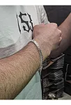 Erkek Gümüş Bileklik - İnce Yassı Snake Parlak Model Erkek Künye