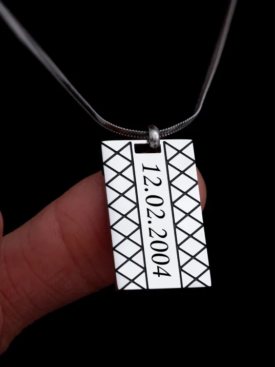 Erkek Çelik Kolye - İsim Yazılabilen Erkek Çelik Kolye