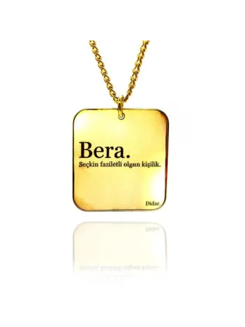 Kişiye Özel Isim Anlamı Yazılan Lugat 14 Ayar Altın Kaplama Gümüş Kolye Zincir Gklısmlugat-alt