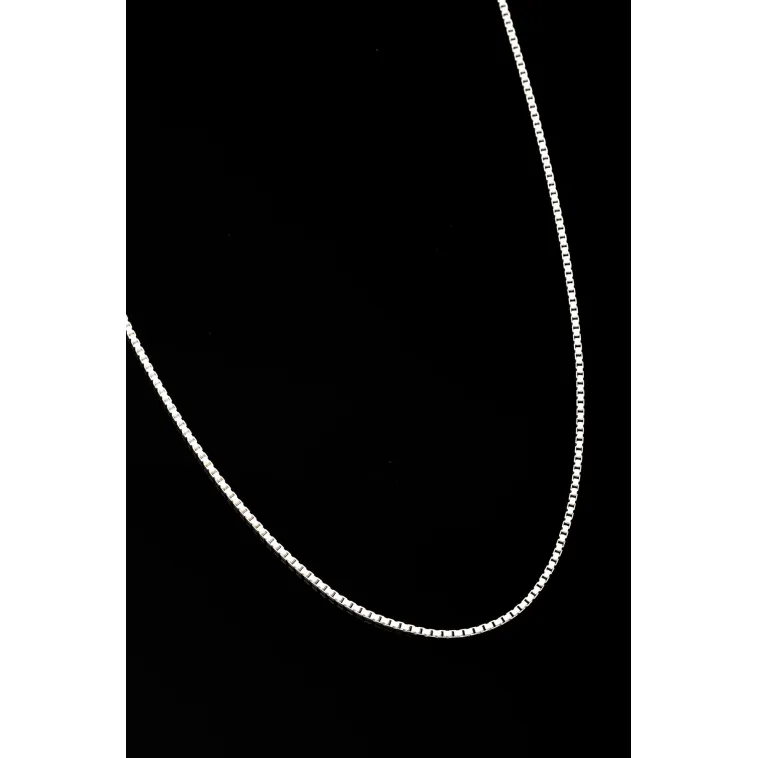 Kadın Gümüş Kolye - 925 Ayar 1.5 mm Küp Zincir Gümüş Kolye Kadın Gümüş Kolye - 925 Ayar 1.5 mm Küp Zincir Gümüş Kolye
