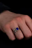 Erkek Gümüş Yüzük - Lacivert Safir Taşlı İnce Kibar Erkek Yüzüğü Erkek Gümüş Yüzük - Lacivert Safir Taşlı İnce Kibar Erkek Yüzüğü
