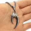 Rhinestone Tribal Alev Erkek Çelik Kolye Zincir Rhinestone Tribal Alev Erkek Çelik Kolye Zincir