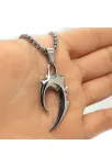 Rhinestone Tribal Alev Erkek Çelik Kolye Zincir