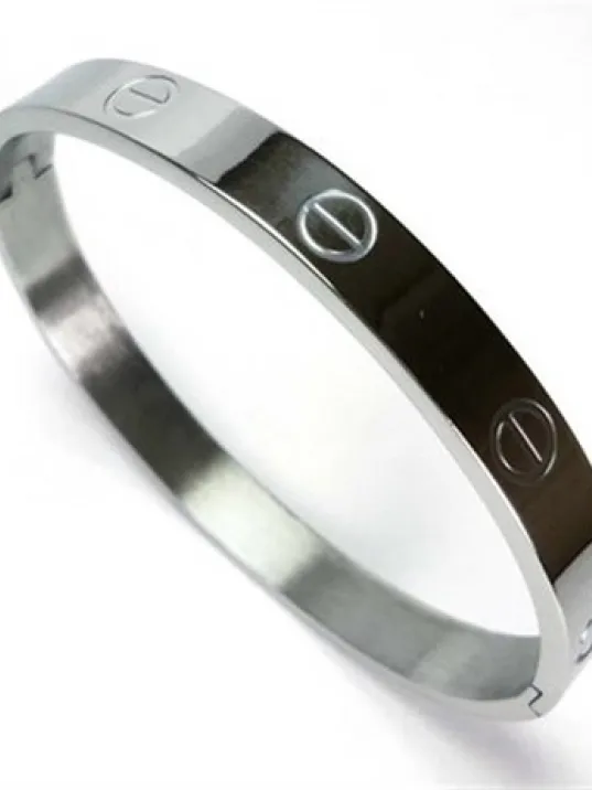 Unisex Kelepçe Çelik Bileklik