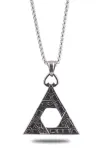 OttoMan Mısır Piramit Simgesi Çelik Zincir Kolye CKLMISIRPRT-GMS