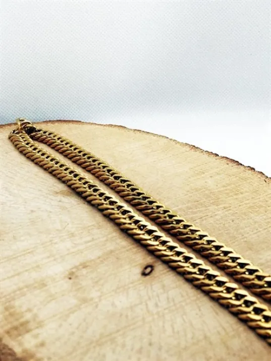 Gurmet Altın Çelik Erkek Kolye Kalın Model Gurmet Altın Çelik Erkek Kolye Kalın Model