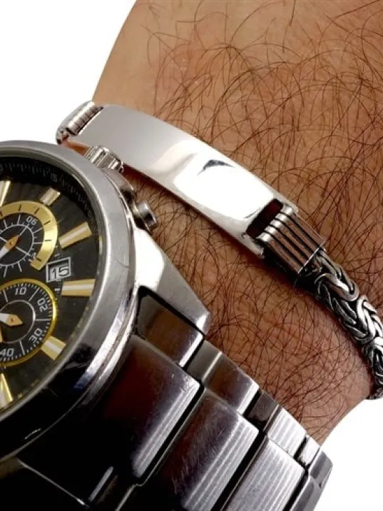 İsim Yazılan Gümüş Erkek Bileklik Künye Yassı Balıksırtı Model İsim Yazılan Gümüş Erkek Bileklik Künye Yassı Balıksırtı Model