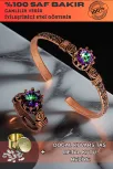 Kadın Bakır Bileklik Yüzük Set - Mistik Topaz Model 2 Ağaç Kabuğu Model İnce Metal Kutu Kuvars Taşlı Kadın Bakır Bileklik Yüzük Set - Mistik Topaz Model 2 Ağaç Kabuğu Model İnce Metal Kutu Kuvars Taşlı