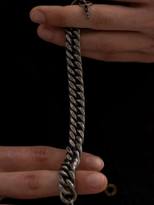 Ottoman Kalın Çelik Oksitli Gurmet Erkek Bileklik CBLOKSİTKLN-GMS