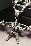 OttoMan Fitnes Body Building Erkek Çelik Zincir Kolye