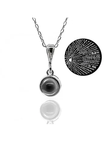 Kadın Gümüş Kolye - 100 Dilde Seni Seviyorum Yazılı Bayan Gümüş Kolye