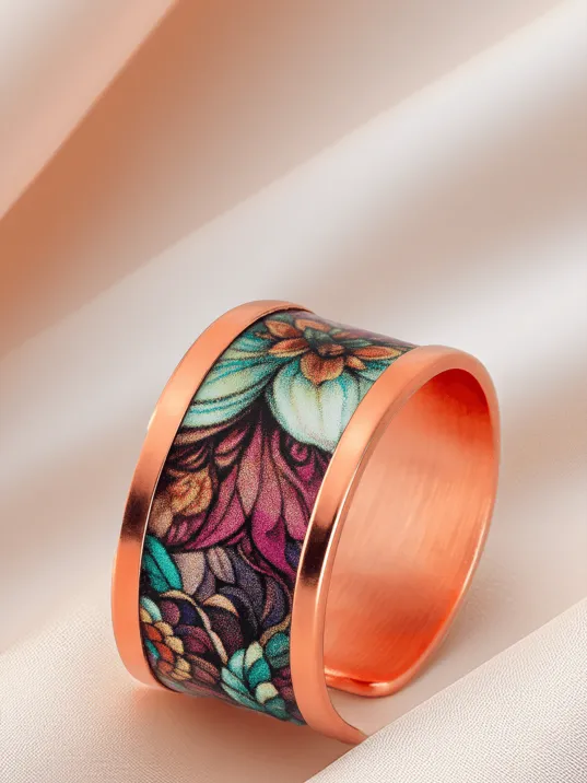 Kadın Bakır Bileklik Yüzük Set - Ahri Model Özel Baskı Metal Kutu Ve Doğal Taşlar Kadın Bakır Bileklik Yüzük Set - Ahri Model Özel Baskı Metal Kutu Ve Doğal Taşlar