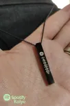 Spotify Şarkı Kodlu Bijuteri Siyah Bar Çubuk Kolye Blok Zincir CKLSPOTYKLY-GMS Spotify Şarkı Kodlu Bijuteri Siyah Bar Çubuk Kolye Blok Zincir CKLSPOTYKLY-GMS