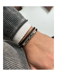 Erkek Bileklik - Deri Erkek Bileklik - Taşlı Erkek Bileklik - Snake Model