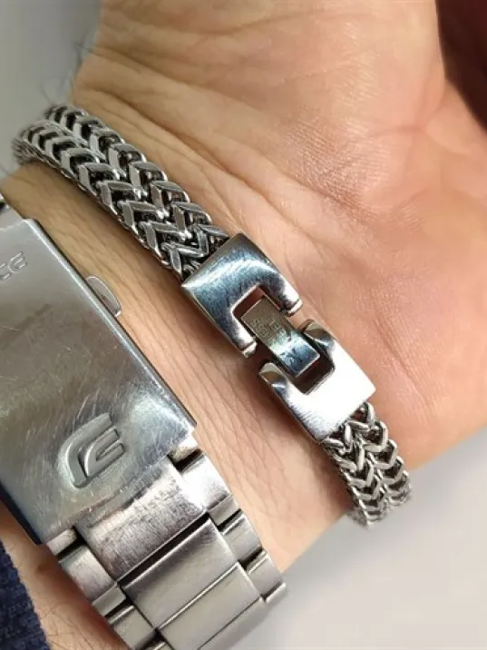 Ottaman Karbon Detaylı Paslanmaz Çelik Erkek Bileklik Ottaman Karbon Detaylı Paslanmaz Çelik Erkek Bileklik