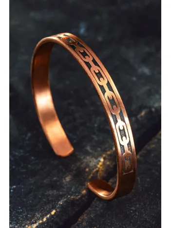 Erkek Kadın Bakır Bileklik - Zincir İşlemeli Metal Kutu Kuvars Erkek Kadın Bakır Bileklik - Zincir İşlemeli Metal Kutu Kuvars