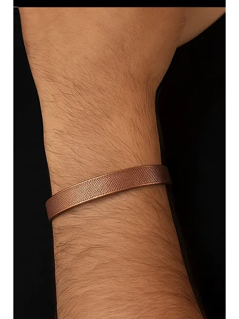 Erkek Kadın Bakır Bileklik - Çapraz Izgara Çizgi Motif Bilezik Doğal Taşlar Ve Metal Kutulu Erkek Kadın Bakır Bileklik - Çapraz Izgara Çizgi Motif Bilezik Doğal Taşlar Ve Metal Kutulu