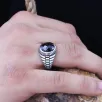 Siyah Oniks Kristal Kesim Yuvarlak Taşlı Özel Seri Erkek Gümüş Yüzük Siyah Oniks Kristal Kesim Yuvarlak Taşlı Özel Seri Erkek Gümüş Yüzük