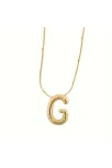 Kadın Çelik Kolye - Altın Kaplama G Harfi Balon Harf Kadın Kolye Kadın Çelik Kolye - Altın Kaplama G Harfi Balon Harf Kadın Kolye