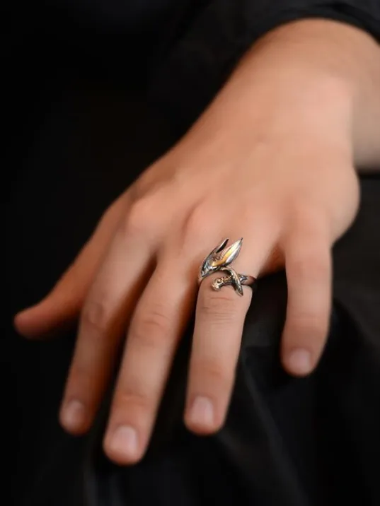 Zülfikar Kılıç Model Erkek Gümüş Yüzük