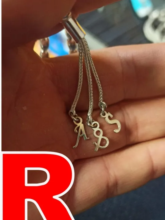 Tespih Püskülü İçin Gümüş Harf ve Şekil