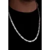 Erkek Gümüş Kolye - 6.5mm Dikdörtgen Kesim Yassı Kral Gümüş Kolye Erkek Gümüş Kolye - 6.5mm Dikdörtgen Kesim Yassı Kral Gümüş Kolye