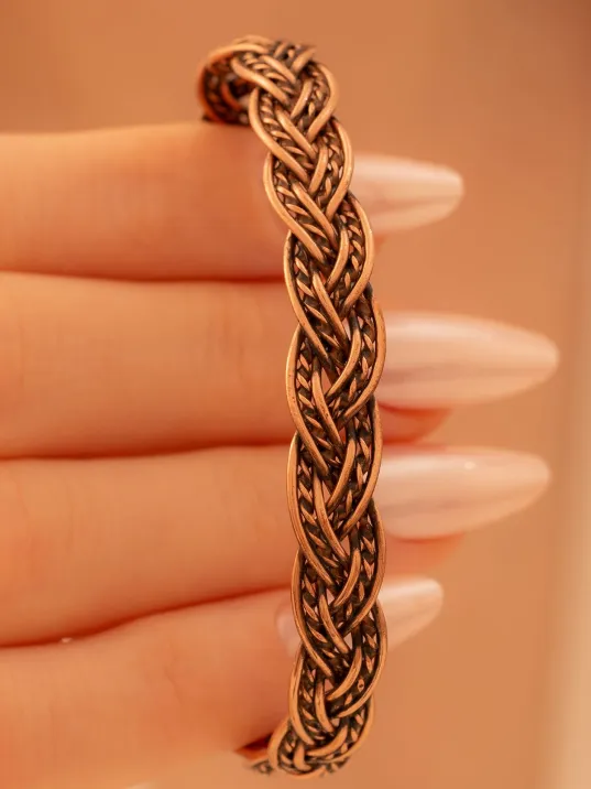 Kadın Bakır Bileklik - Örgü Model Kadın Bakır Kelepçe Bileklik Bilezik Kadın Bakır Bileklik - Örgü Model Kadın Bakır Kelepçe Bileklik Bilezik