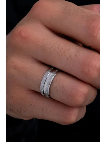 Titanik Model Erkek Gümüş Tek Alyans Yüzük Nişan Söz Yüzükleri