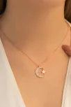 Kadın Gümüş Kolye - Kadın Rose Renk Kemal Atatürk Silüet Ay Yıldız Model Gümüş Kolye Kadın Gümüş Kolye - Kadın Rose Renk Kemal Atatürk Silüet Ay Yıldız Model Gümüş Kolye