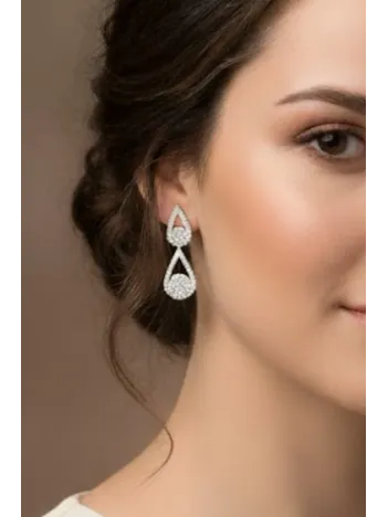 Damla Su Yolu Gümüş Küpe