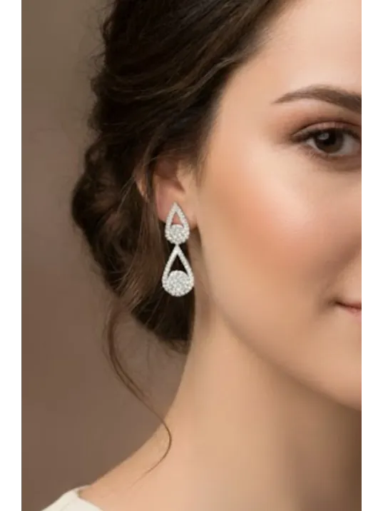 Damla Su Yolu Gümüş Küpe