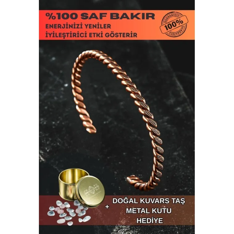 Erkek Bakır Bileklik - Sirayet Bakır Bilezik