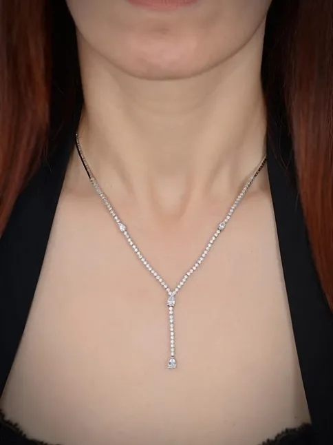 Lavinya Bayan Gümüş Su Yolu Set - Kolye, Bileklik, Küpe, Yüzük