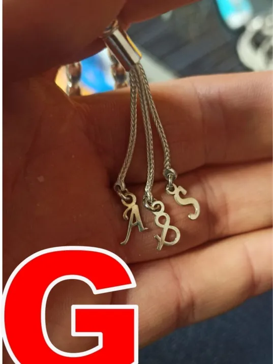 Tespih Püskülü İçin Gümüş Harf ve Şekil