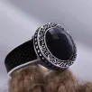 Yuvarlak Siyah Oniks Taşlı Kristal Kesim Özel Seri Erkek Gümüş Yüzük Yuvarlak Siyah Oniks Taşlı Kristal Kesim Özel Seri Erkek Gümüş Yüzük