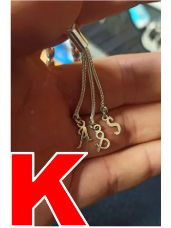 Tespih Püskülü İçin Gümüş Harf ve Şekil