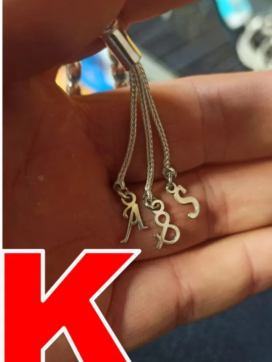 Tespih Püskülü İçin Gümüş Harf ve Şekil