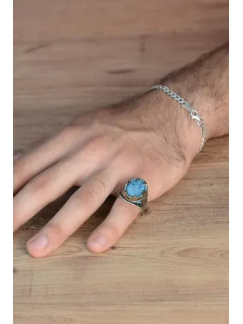 Mavi Paraiba Taşlı Kenarları Zirkon İşlemeli Erkek 925 Ayar Gümüş Yüzük GYZPARBIAYZ-MAV Mavi Paraiba Taşlı Kenarları Zirkon İşlemeli Erkek 925 Ayar Gümüş Yüzük GYZPARBIAYZ-MAV