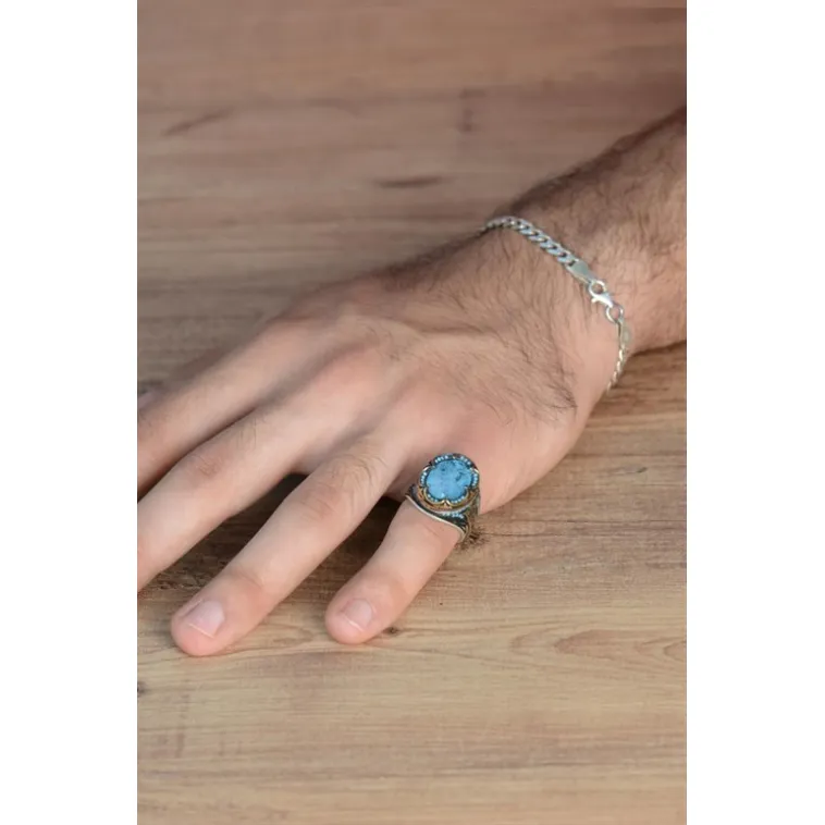 Mavi Paraiba Taşlı Kenarları Zirkon İşlemeli Erkek 925 Ayar Gümüş Yüzük GYZPARBIAYZ-MAV Mavi Paraiba Taşlı Kenarları Zirkon İşlemeli Erkek 925 Ayar Gümüş Yüzük GYZPARBIAYZ-MAV